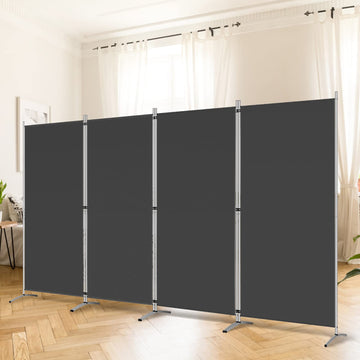 4 Panel Room Divider, 6 Ft Tall Folding Privacy Screen Room Dividers, Freestanding Room Partition Wall Dividers