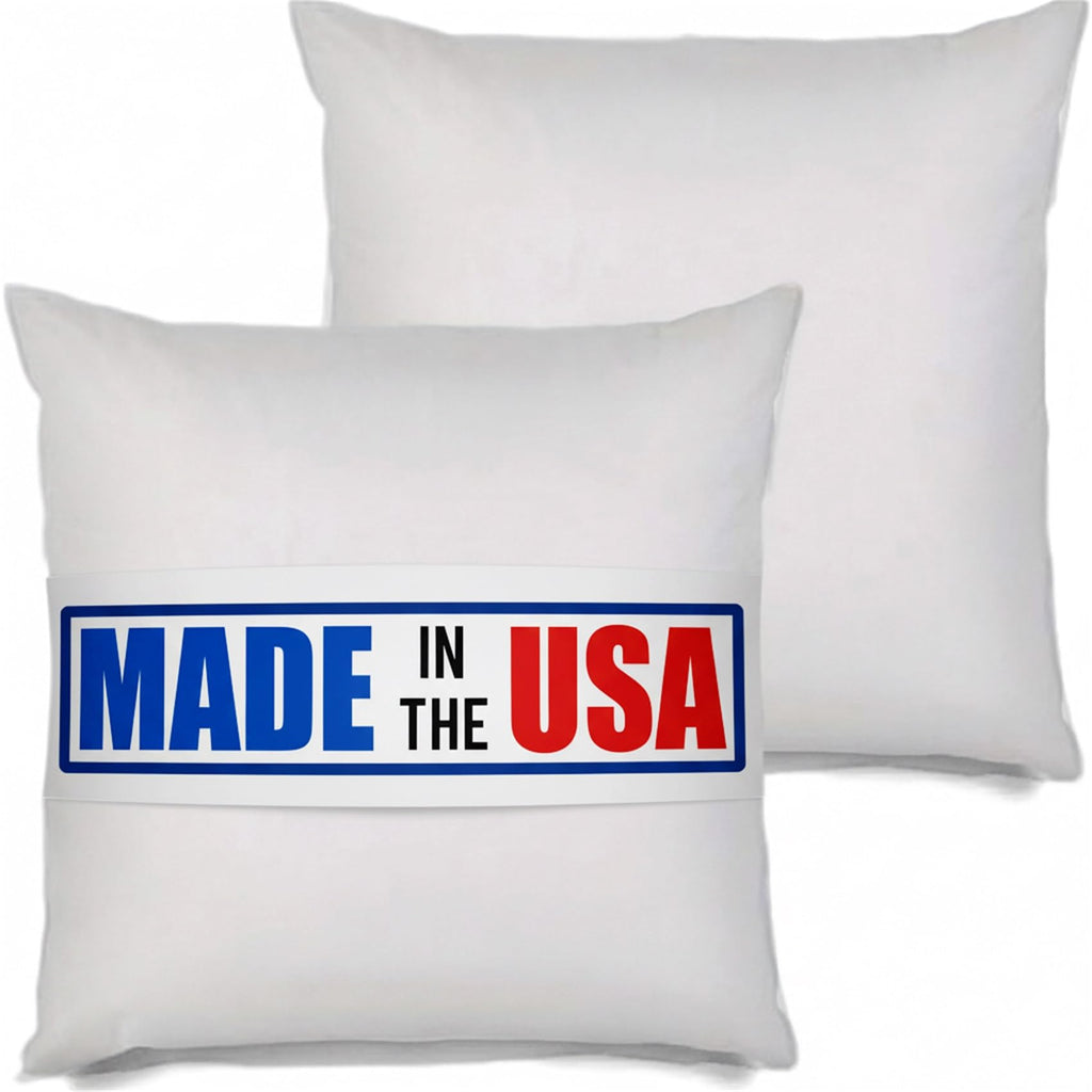 2 Pack Pillow Insert 16x16 Hypoallergenic Square Form Sham Stuffer Standard White Polyester Decorative Euro Throw