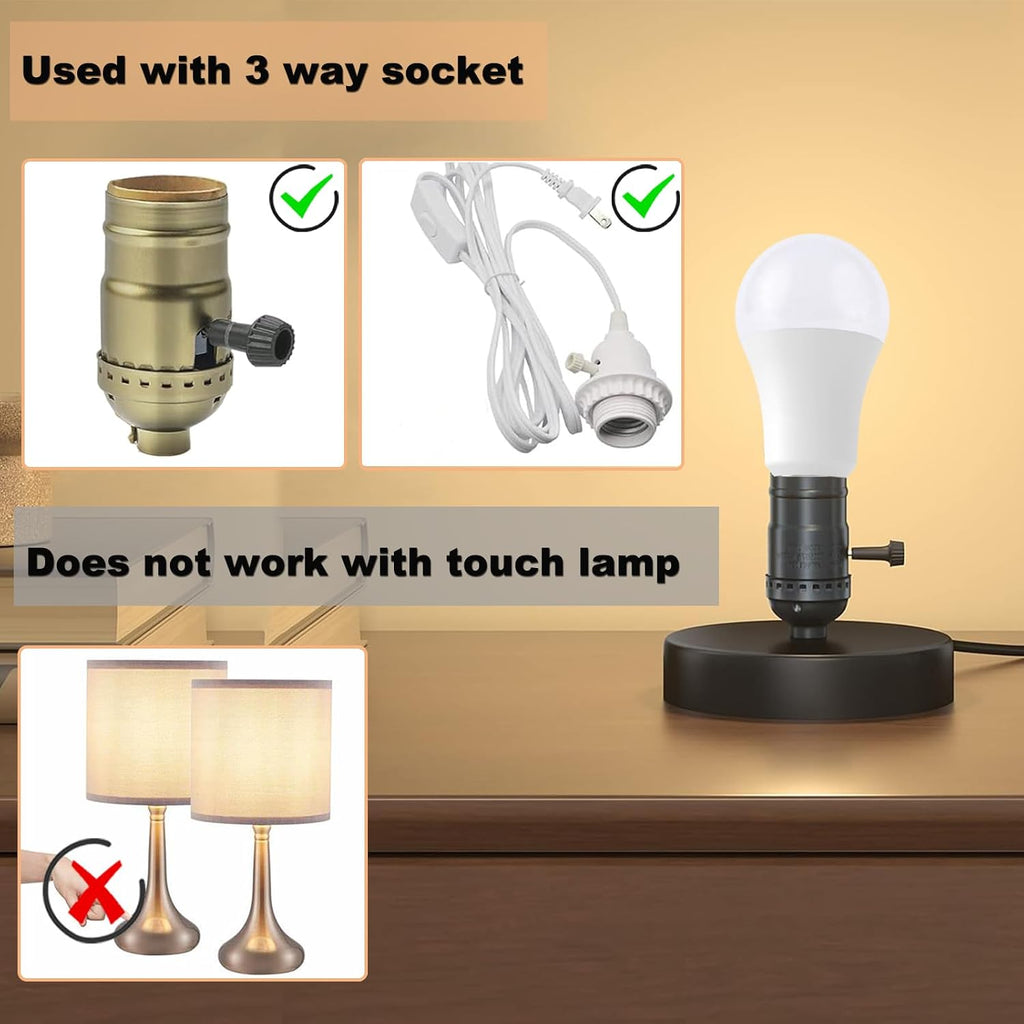 3 Way Light Bulbs A19 30 70 100 Watt Equivalent Soft White,4Pack