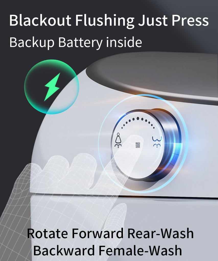 DP7 Smart Toilet with Bidet Built in,Auto Open/Close,Heated Seat,Automatic Flush Bidet Toilet,Night