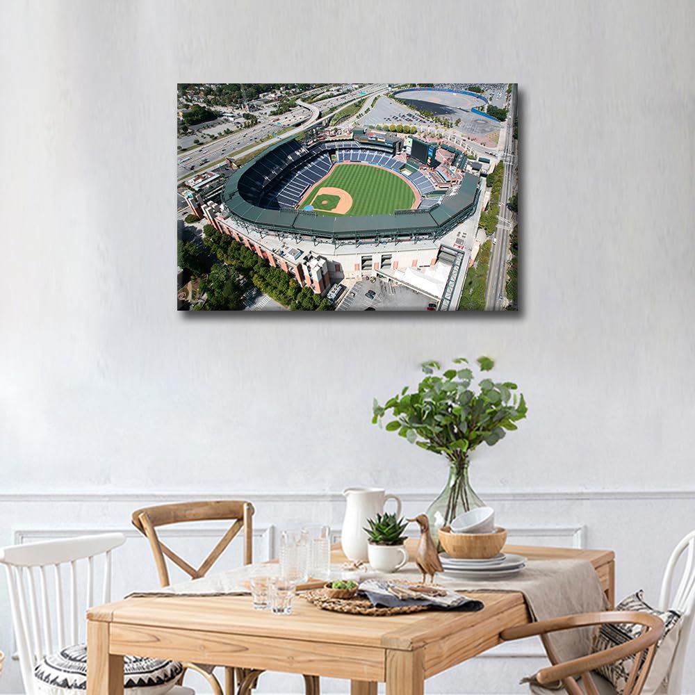 Baseball Stadium Canvas Wall Art Turner Field Paintings Prints on Canvas USA Sports Modern Artwork Pictures Bedroom 1