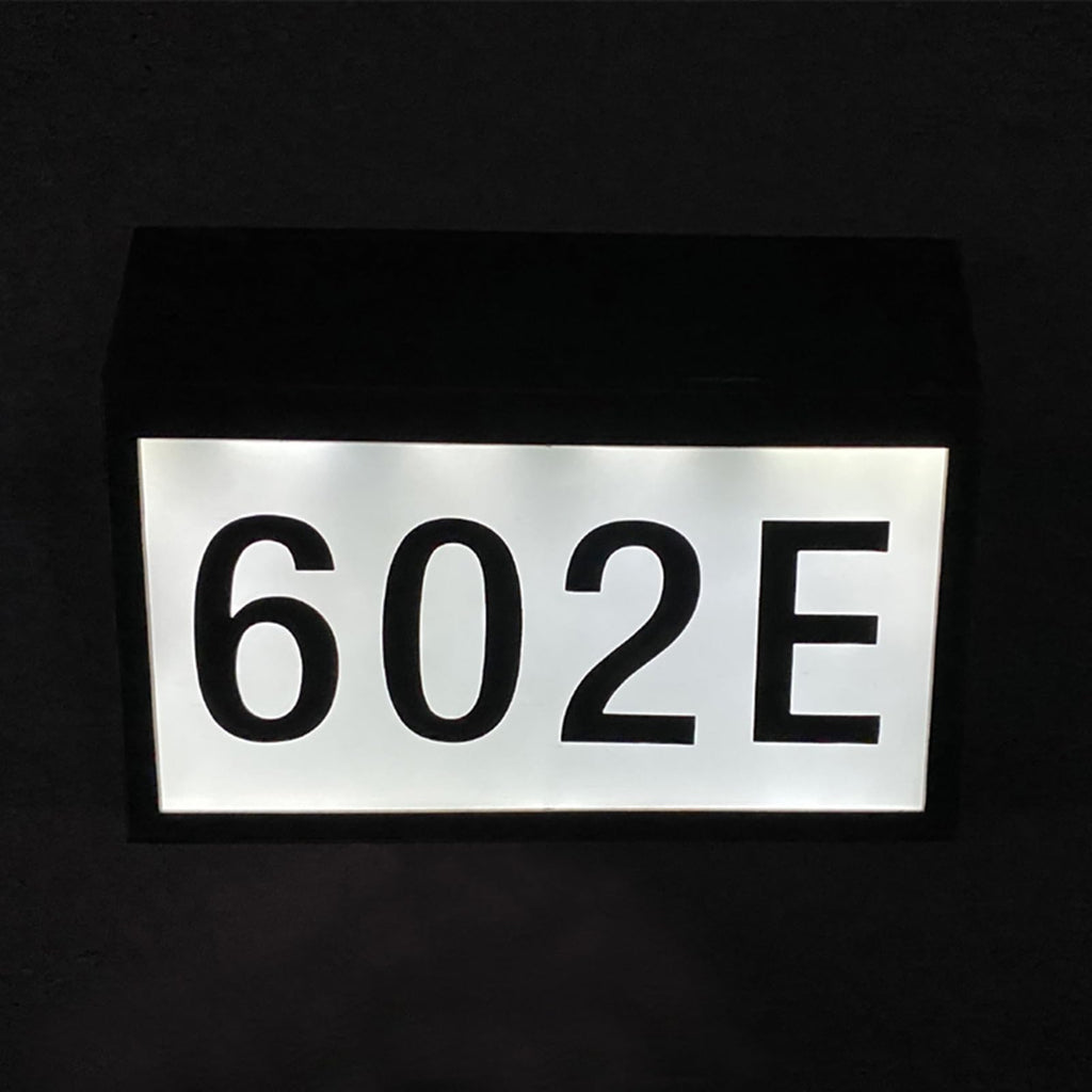 Solar Powered Address Numbers Signs, Lighted House Numbers Sign, Address Plaque Solar Powered Wall Mount Address
