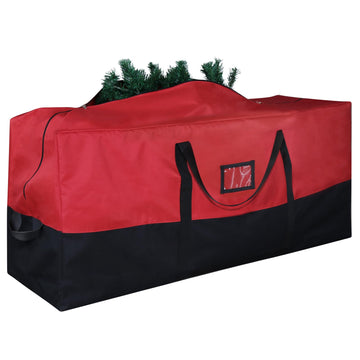 Christmas Tree Storage Bag, 7.5 ft, 600D Oxford, Red Black