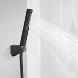 Black Brass 2 In 1 Function Handheld Shower Head Set High Pressure 7 Inch Shower Head High Flow Hand Shower Wand with