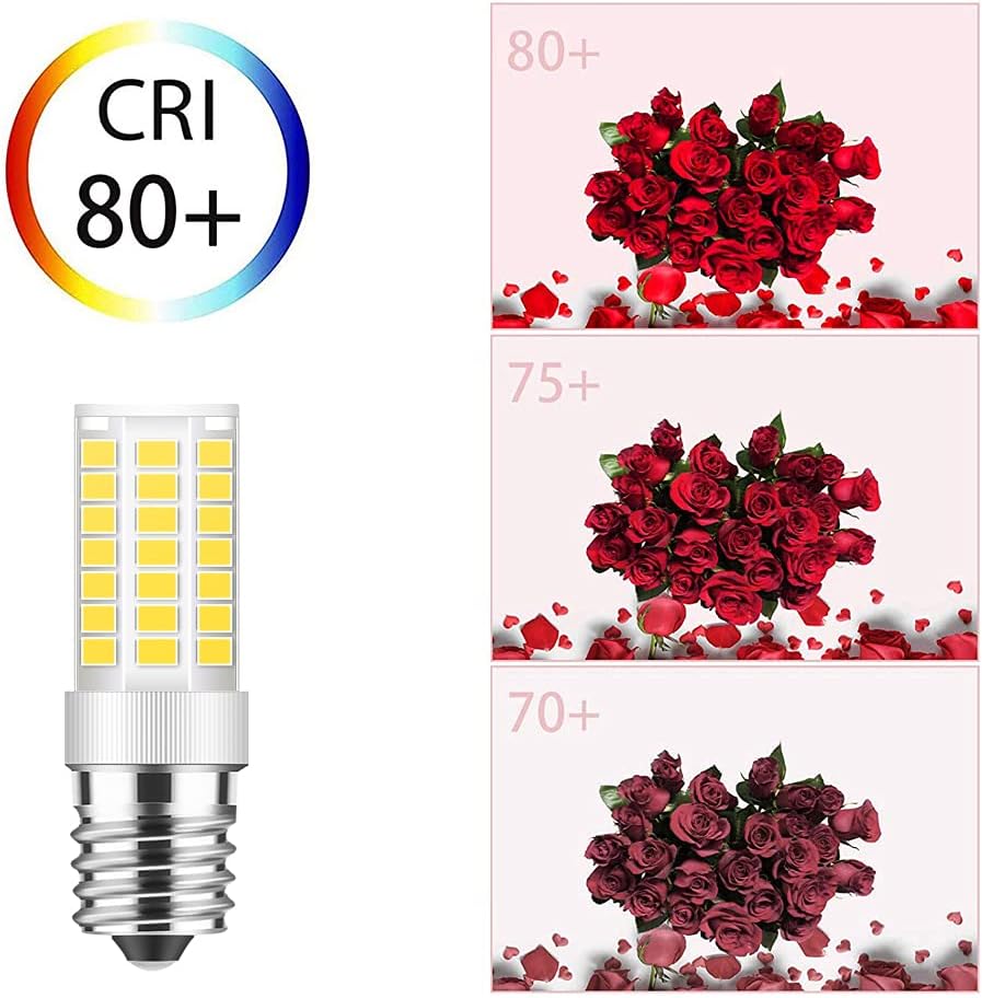 E17 LED Bulb Dimmable, 5W Microwave Oven Bulb, Daylight White 6000K, 40W Halogen Bulb Replacement for Microwave, Over