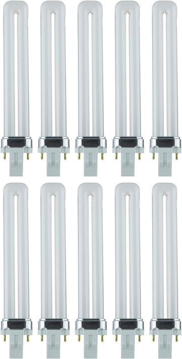 Compact Fluorescent Single U-Shaped Twin Tube Light Bulb, 13 Watts, 120 Volts, 720 Lumens, 2-Pin GX23