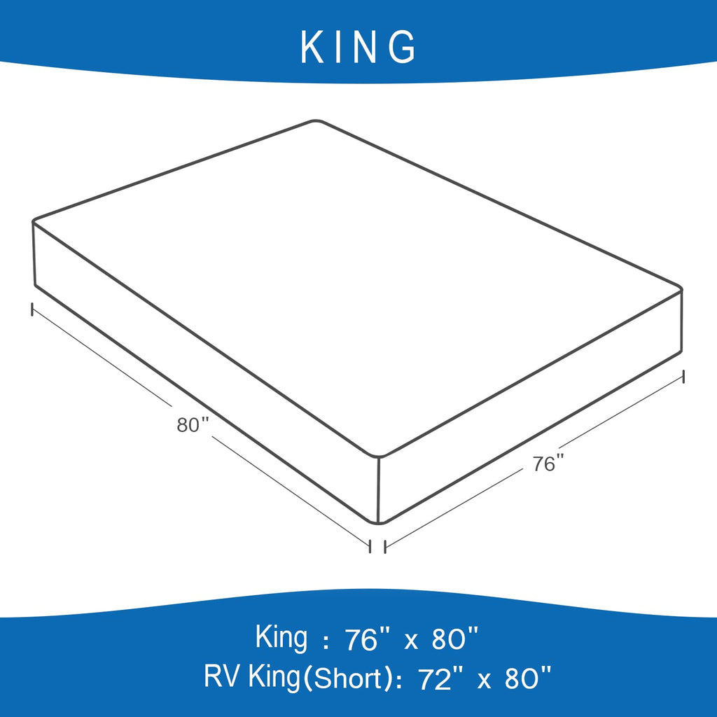 King Fitted Sheet Only, King Size Sheets for Air Mattress, White
