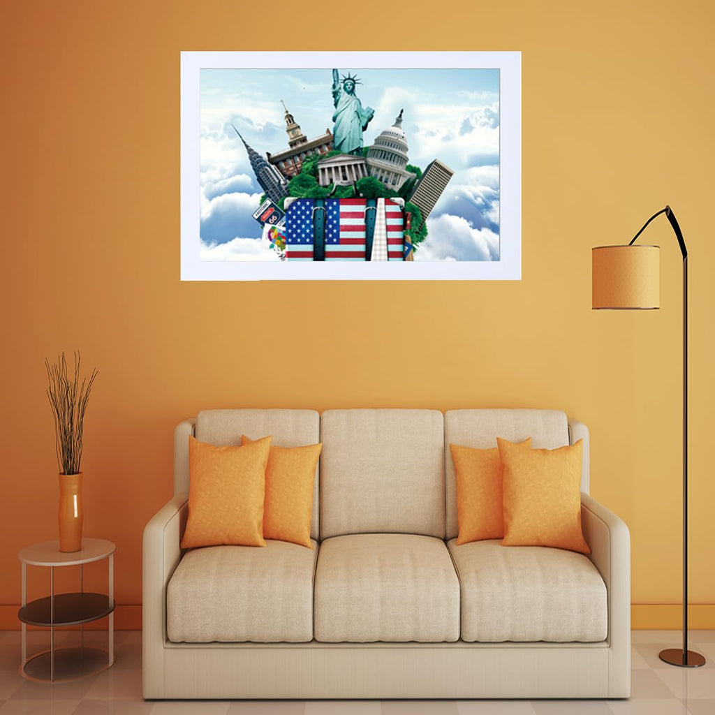 12x15 Picture Frame in White, Photo Frames with Plexiglass, Horizontal and Vertical Formats for Wall Mounting Wall