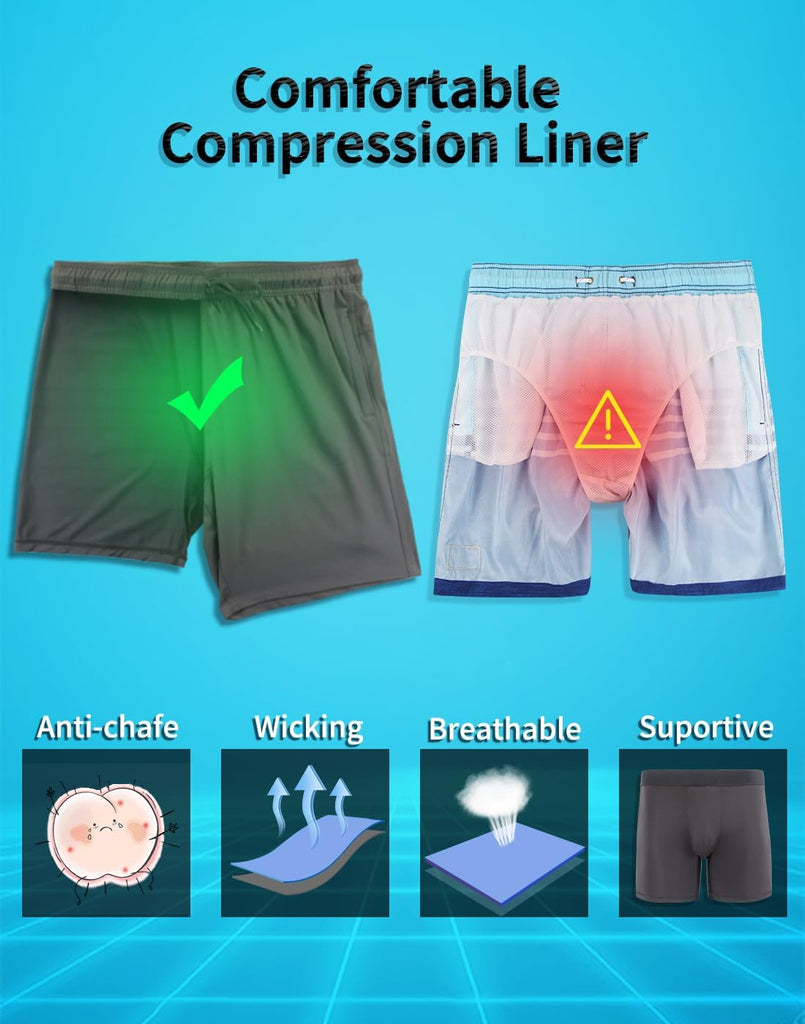 Boys Swim Trunks Soft Boxers Lined no Chafe Swimsuit Bathing Shorts Sandless Quick Dry UPF 50+ Functional Drawstring