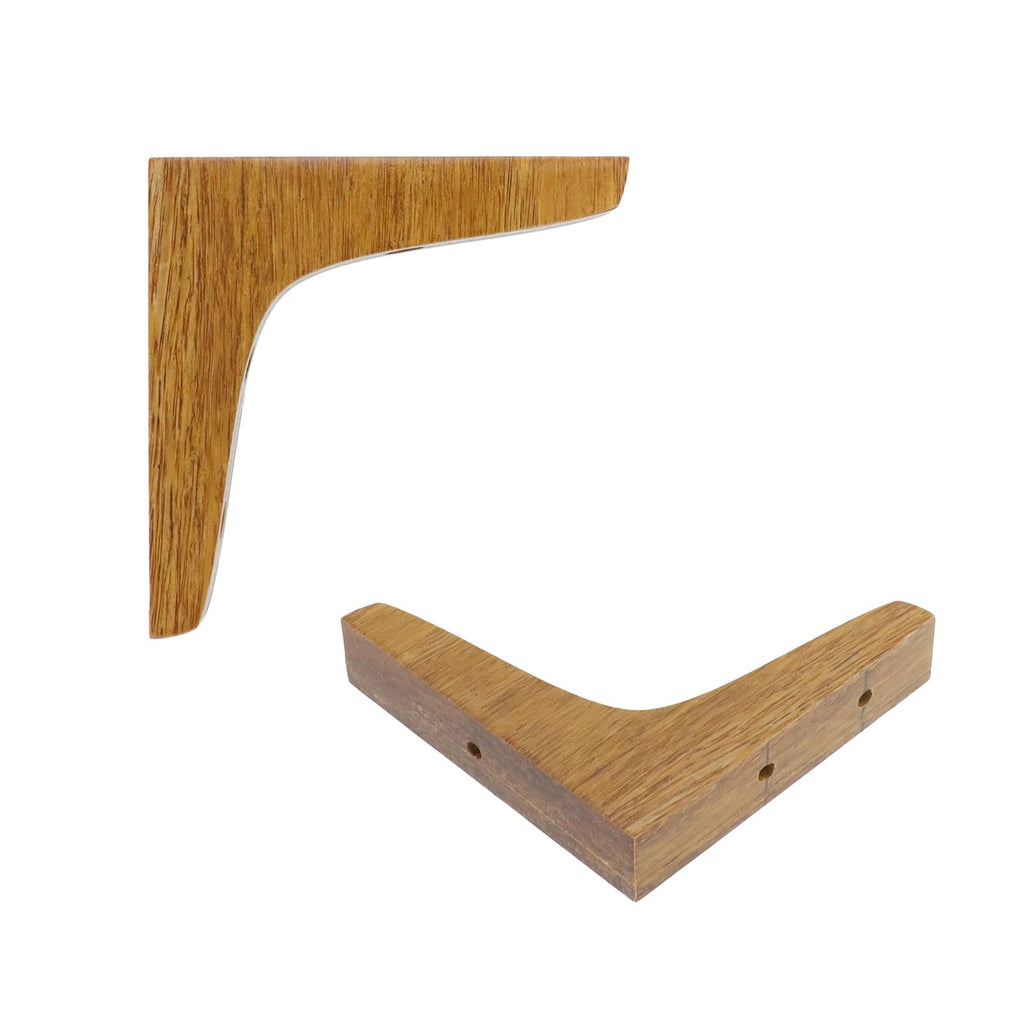 4PCS Wooden L Shape Shelf Brackets,3.74x3.74x0.79inches,Dark Brown