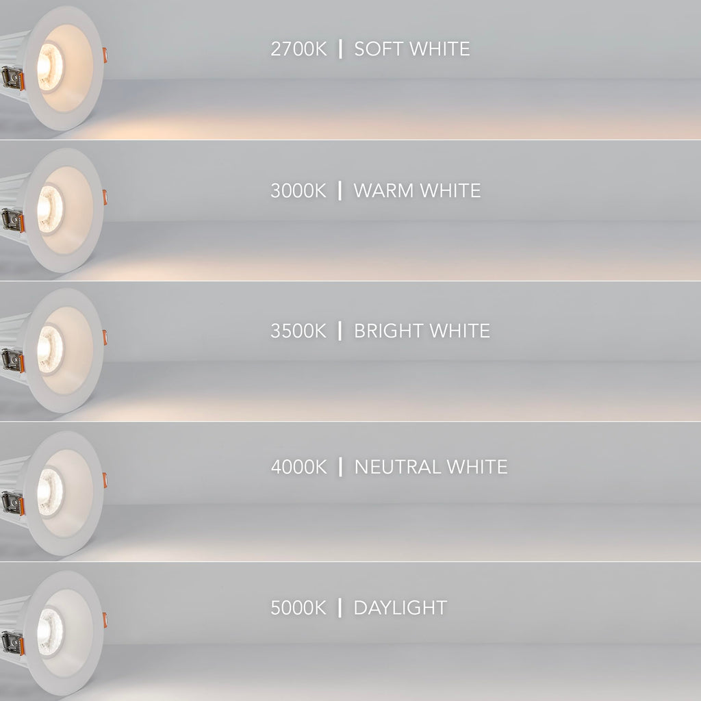 4" Anti-Glare LED Downlight Canless, 1200 Lumens, 5 CCT, White