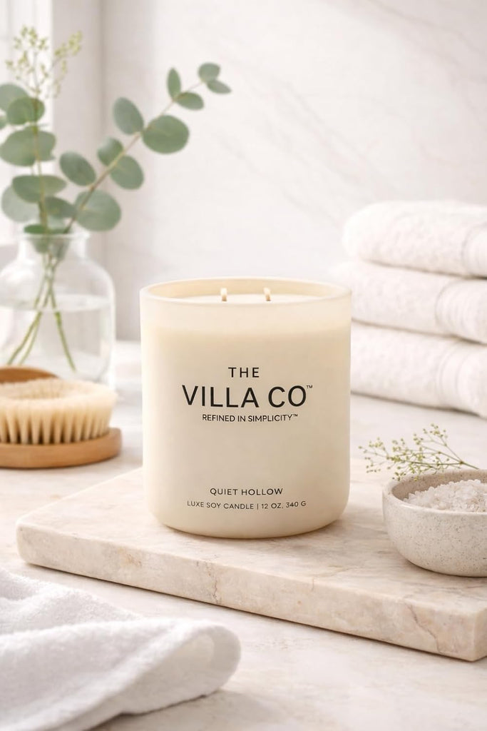 Quiet Hollow | Scented Candle for Women & Men | Hand-Poured, Aromatic & Fragrant | 60 Hour Burn Time 12 OZ | Soy - Set of 12