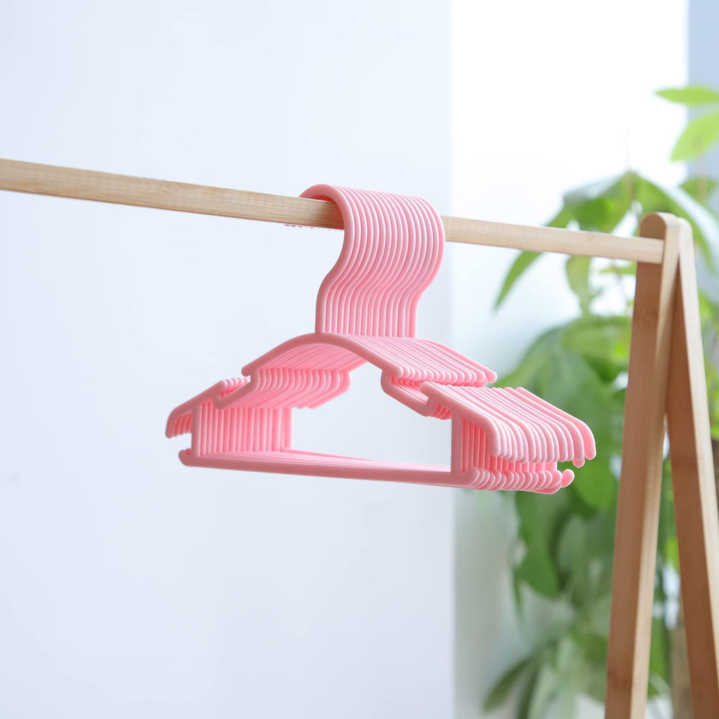 Baby Hangers, 100Pack Kids Hangers Plastic Baby Clothes Hanger for Closet - 10.2 Inch for Infant Child Children