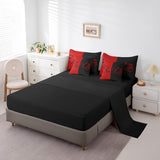King and Queen Crown Bed in a Bag King Comforter Set 7 Pieces,Her King and His Queen Bedding Set,Romantic Valentine's