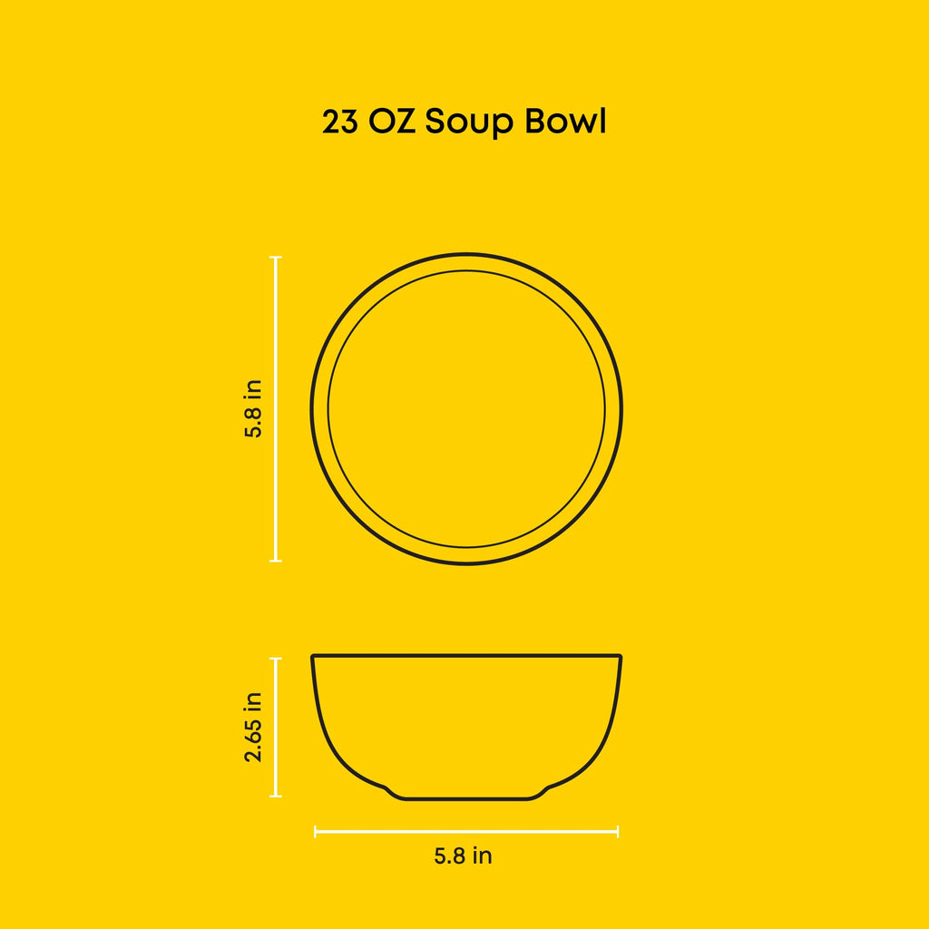 Mesa Stoneware Dinnerware Set, 18-Piece Plates and Bowls Sets, Includes Dinner - Salad and Cereal and Soup Bowls