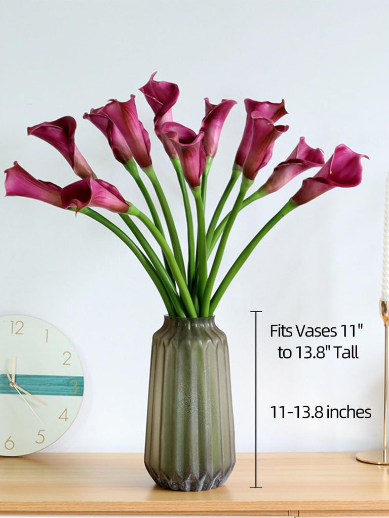 Purple Calla Lily Flowers, 12pcs Real Touch Faux Stems for Vases