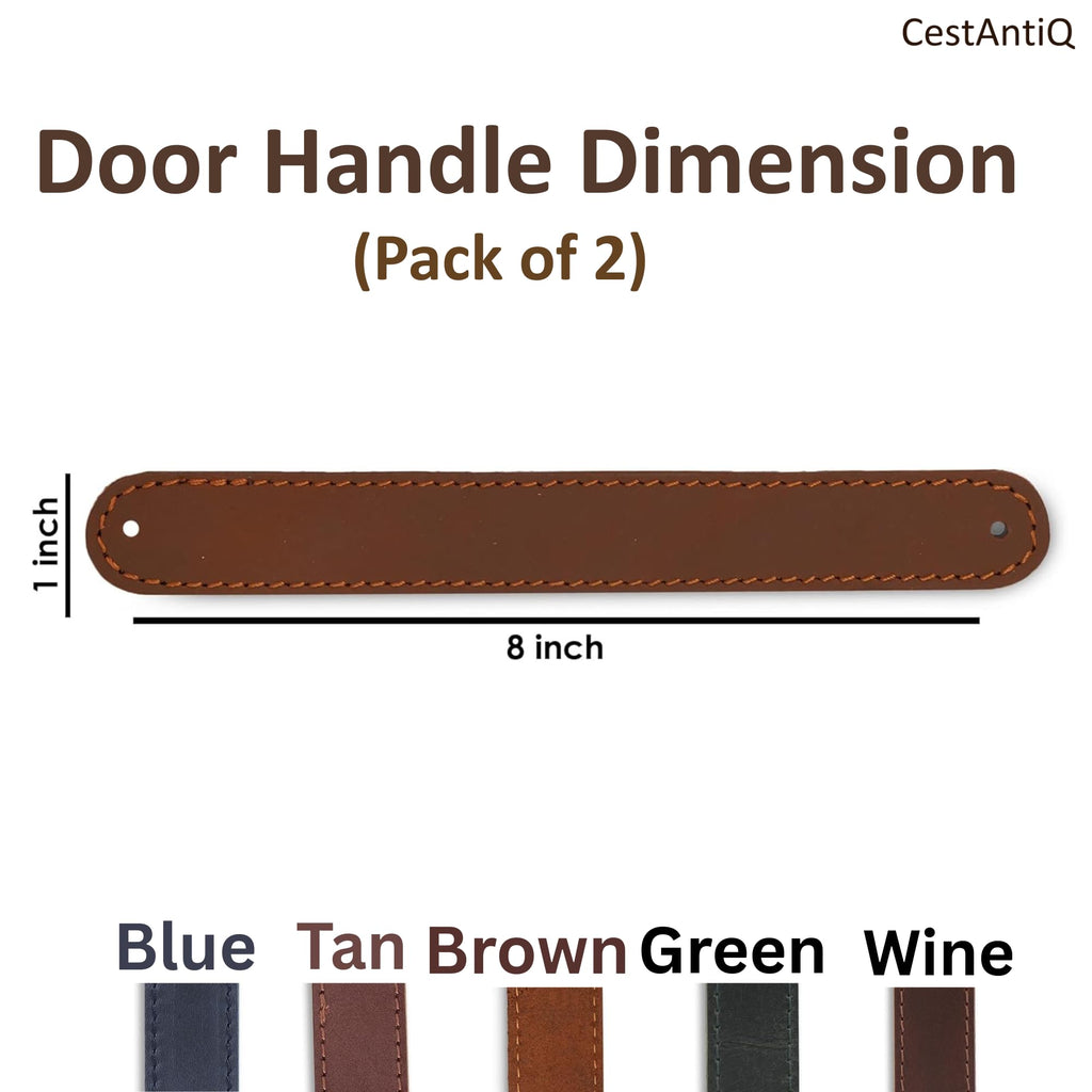 Drawer Handles Dresser Pulls Handmade from Thick Full Grain Leather Durable Versatile and Pre-Made Holes Stylish Home