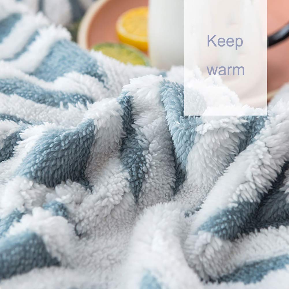 Soft Flannel Bedding Set Duvet Cover, with Pillowcases Bed Sheet, Thermal Warm Fluffy Thicken Duvet Cover Set-G