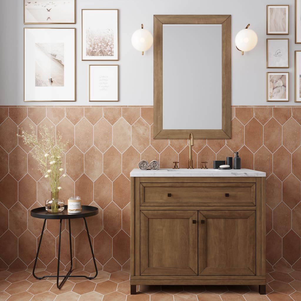 Octagon Porcelain Tile Terracotta 6x12 Matte 20-Pack