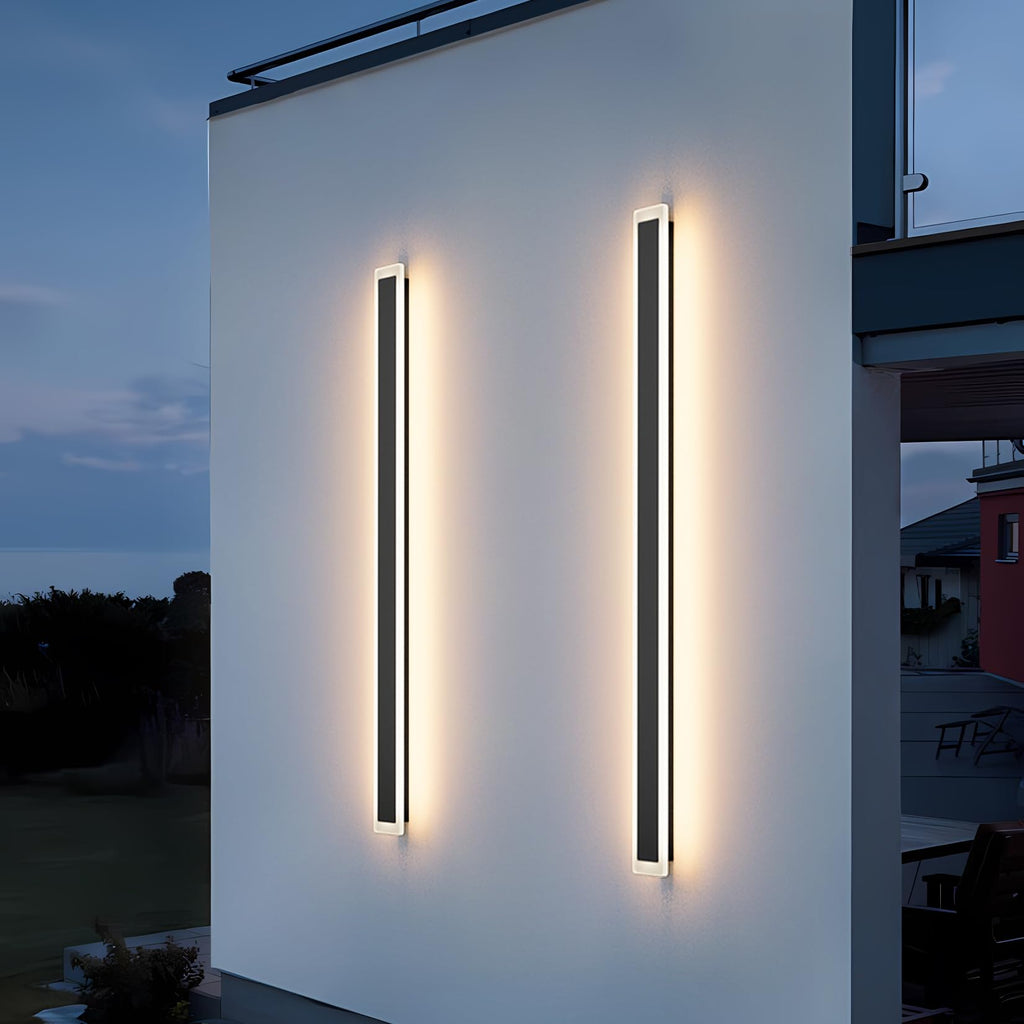 2 Pack 56.3In Long Outdoor Lights, IP65 Waterproof Modern Exterior Lighting Fixture 3000K Linear Outdoor Light for