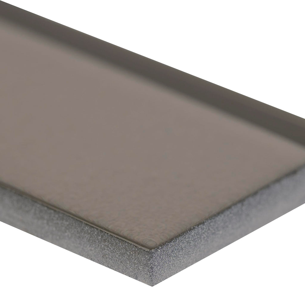 Glass Mesh Mounted Mosaic Tile | Champagne Bevel Subway | 2" x 6"