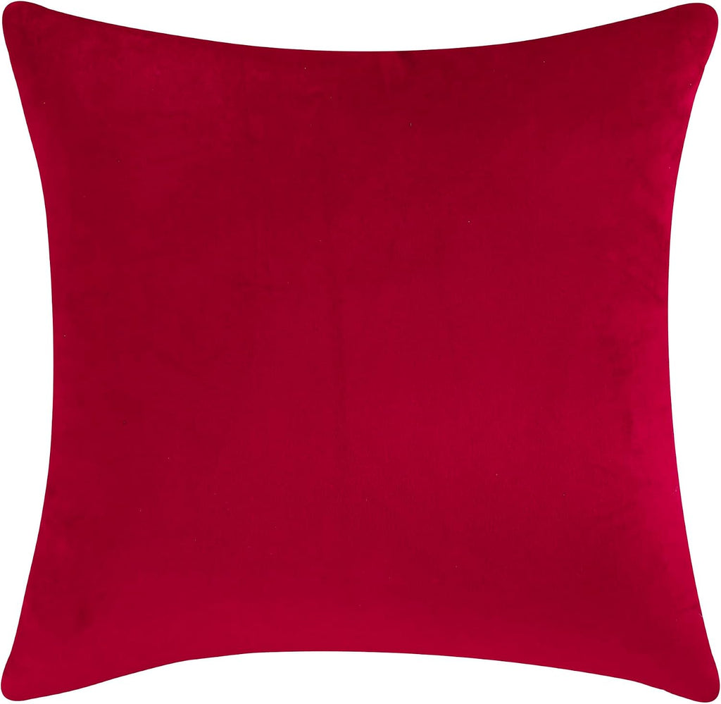 Christmas Throw Pillow Covers 16x16 inch Red Xmas Tree - Set of 2