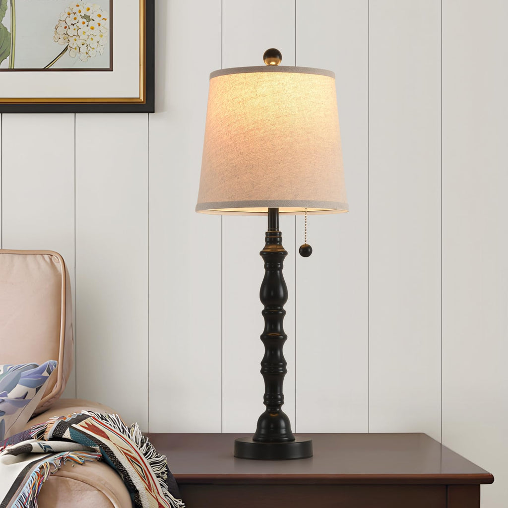 Lamps Set of 2 Modern Farmhouse Table Lamp Bedside Reading Lamps Living Room End Tables Set Lamps for Night Stands