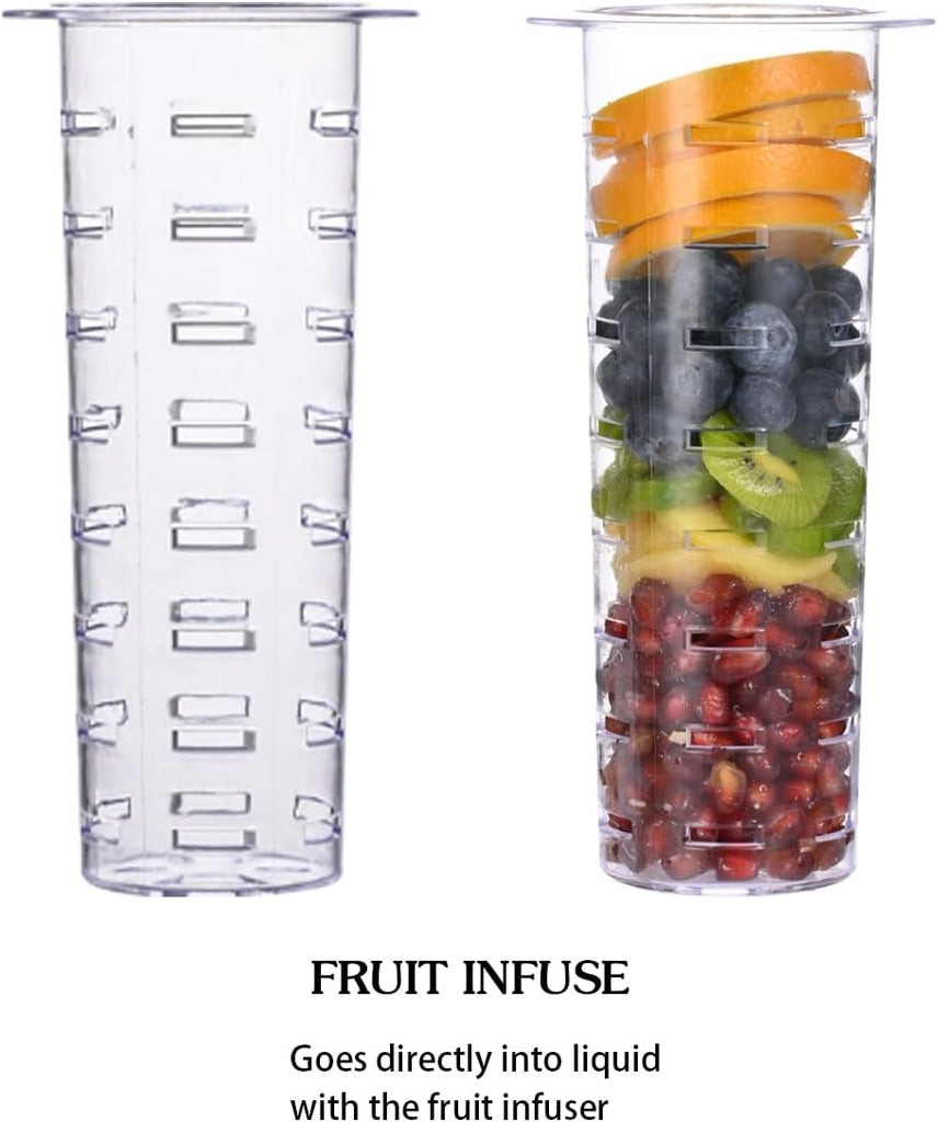 Gallon for Parties,2 Pack Beverage Dispenser with Fruit Infuser,Laundry Detergent Dispenser Punch Bowls Water Juice - Set of 2