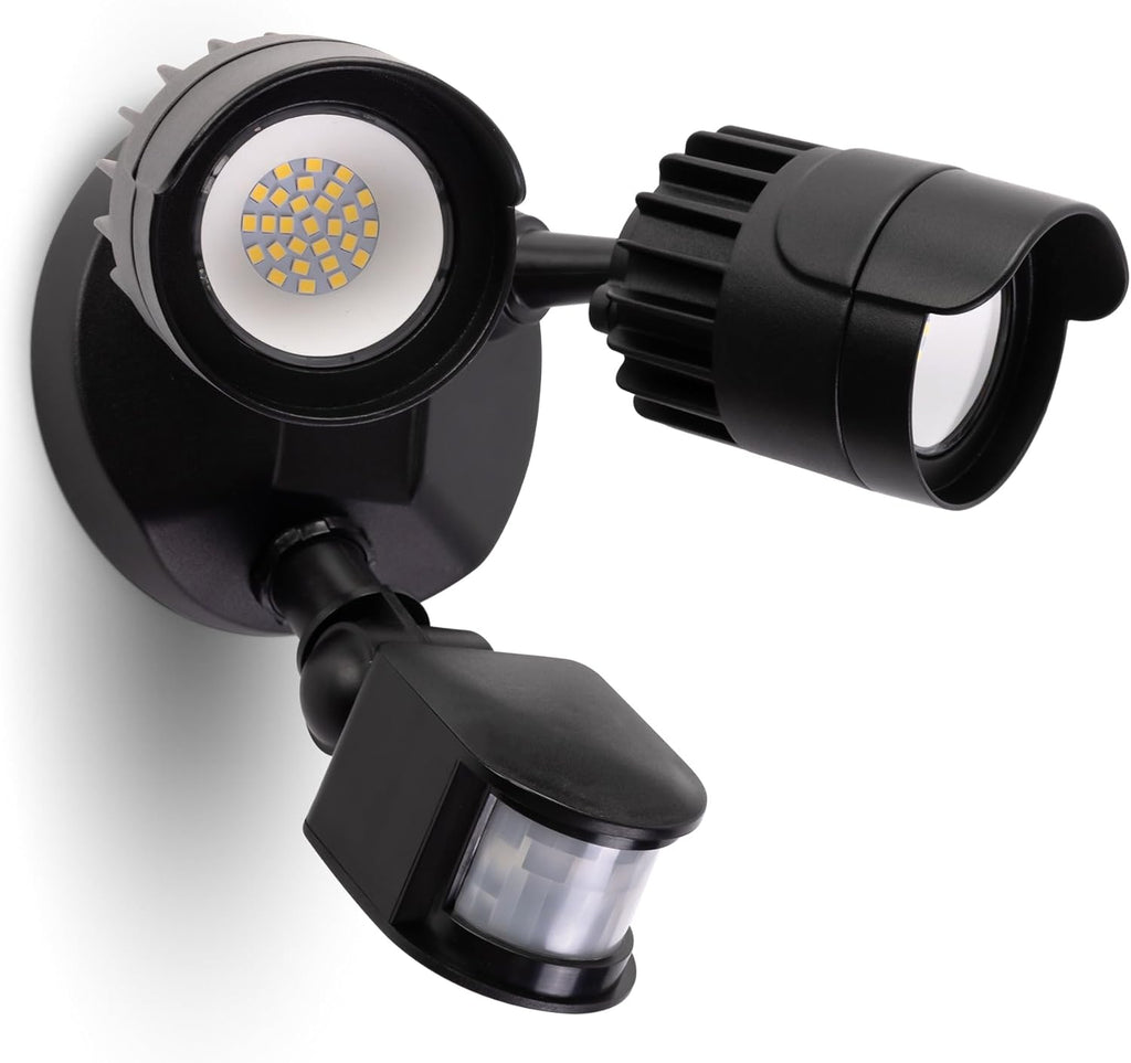 LED Motion Sensor Outdoor Lights, 34W 3500LM 5000K Daylight, IP65 Waterproof Security Lights, 2 Head Motion Detected