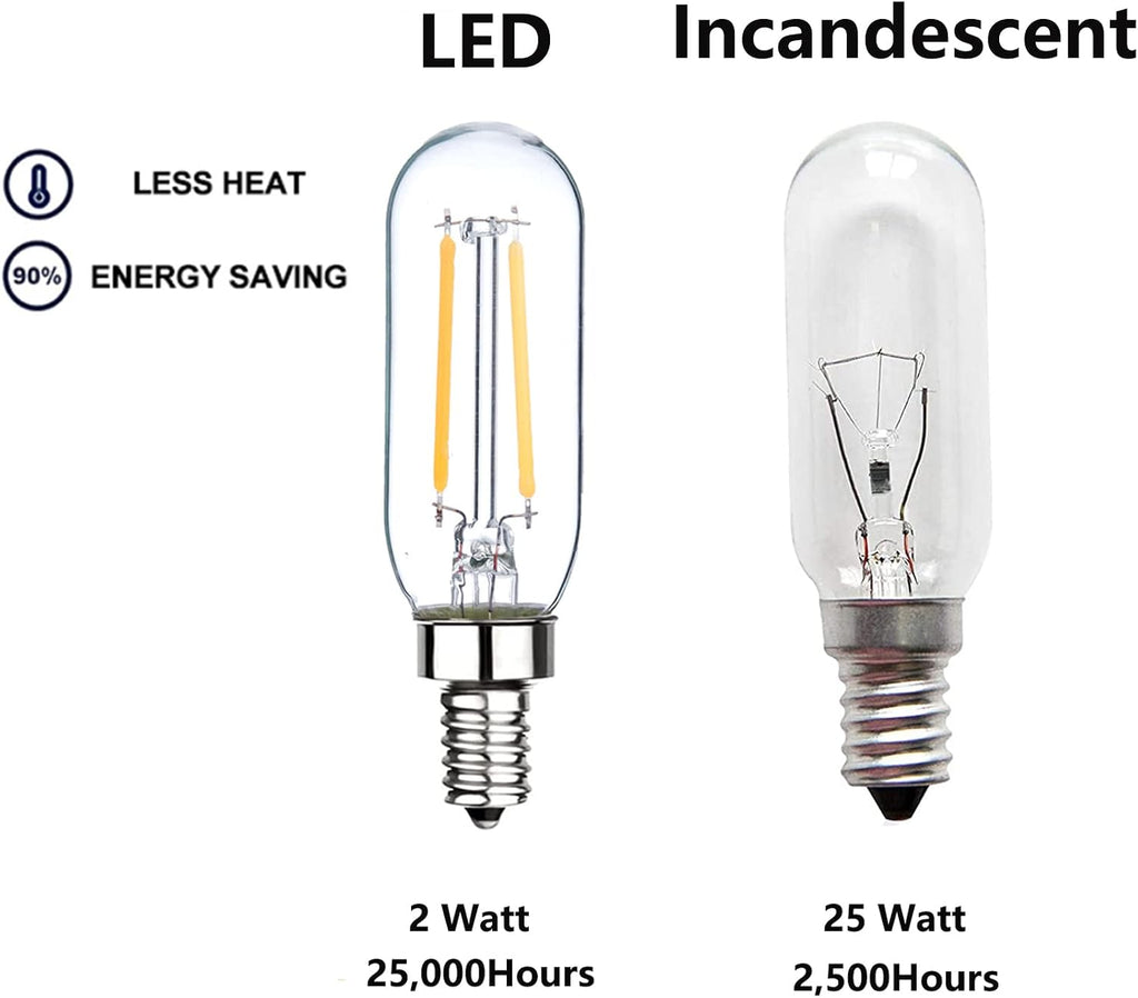 E12 Edison Bulb 25 Watt Equivalent Candelabra Light Bulbs, 12 Pack