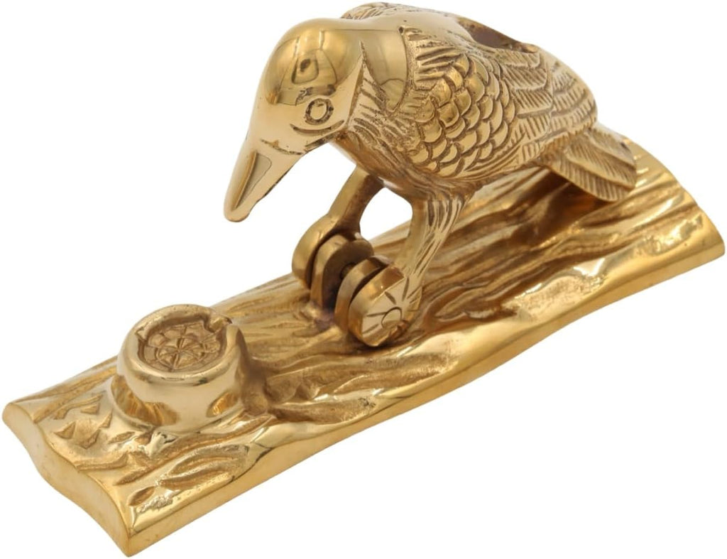 Wood Pecker Door Knocker in Solid Brass (Brass)