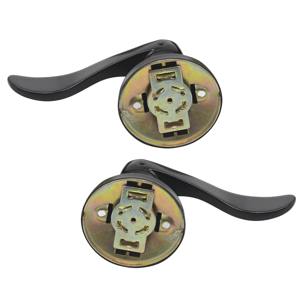 4 Pack Wave Style Dummy Door Levers, Matte Black Inactive Door Handle, 2 Right and 2 Left Handed Door Knobs