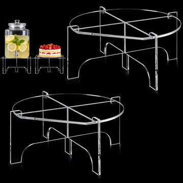 Acrylic Beverage Dispenser Stand Fits Up to 7.1 Inch , Durable 5-Leg Acrylic Holder for Water Jugs, Plant - Set of 3