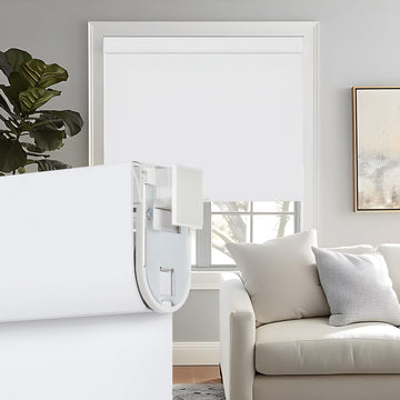 No Drill No Tools 100% Blackout Roller Shades for Indoor windows, Free-Stop Cordless Roller Blinds, UV Protection