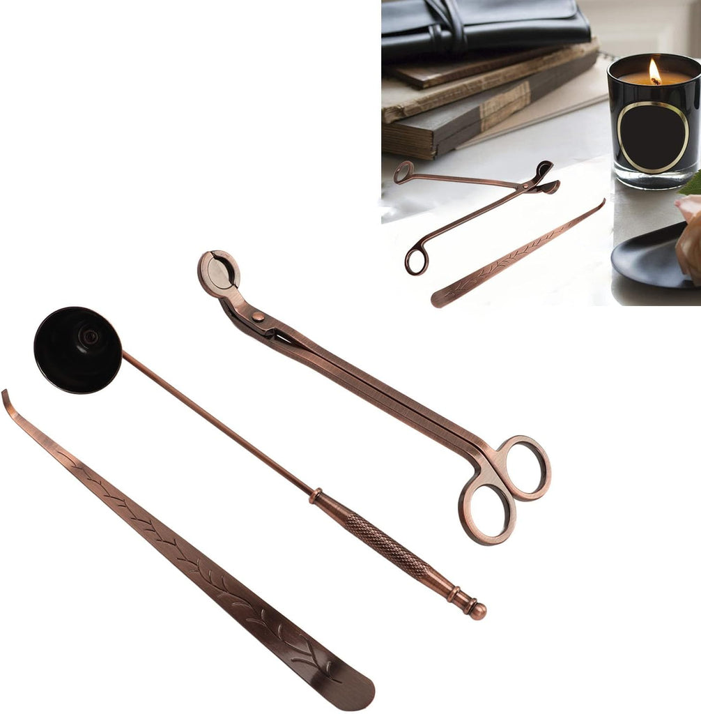 Bronze 3-in-1 Candle Care Kit with Wick Trimmer, Snuffer & Dipper
