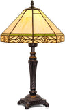 Table Lamp with Stained Glass Shade, Vintage Style Desk Lamp