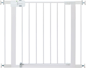 Easy Install Walk Thru Baby Gate for Doorway With Door, Dog Gates, Fits 29"-38", Easy Install 28" Tall, White
