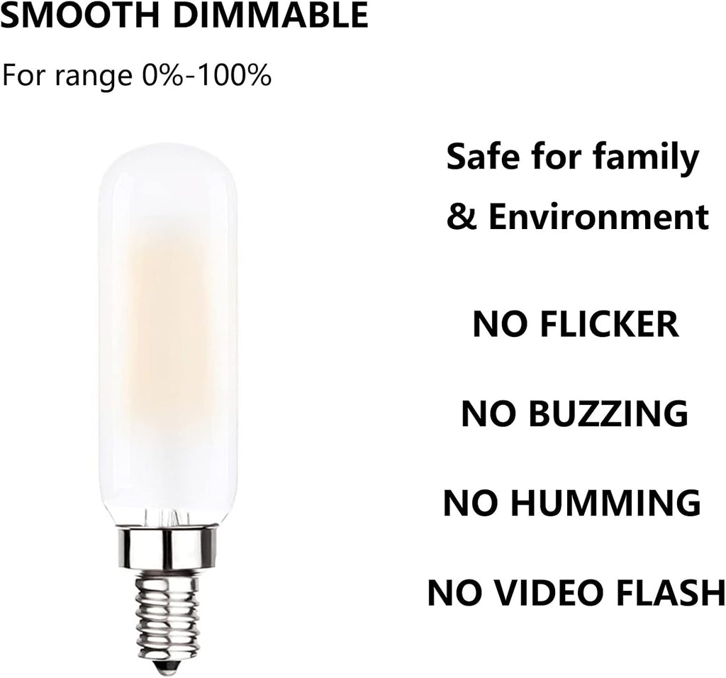 E12 Edison LED Light Bulbs 60 Watt Equivalent Dimmable 3000K