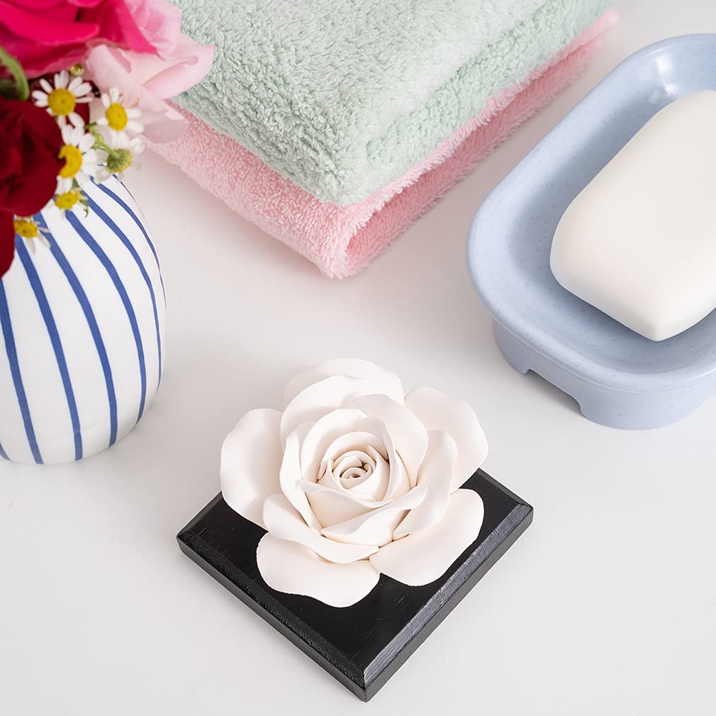 Rose Flower Styling Essential Oil Diffuser Stone, Non-Electric, Handmade Products, Decorative Tabletops, Car