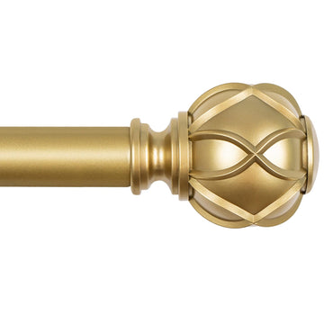 Curtain Rods for Windows 66-120 Inch, Long Heavy Duty Rods, Gold