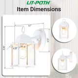Outdoor Wall Lantern, Wall Sconce as Porch Lighting Fixture, E26 Base, Aluminum Housing Plus Glass