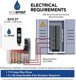ECO 27 Tankless Water Heater, Electric, 27-kW - Quantity 1, 17 x 17 x 3.5