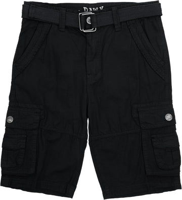 Boys Cargo Shorts | 100% Cotton Belted Twill Cargo Shorts for Kids, Teen & Youth