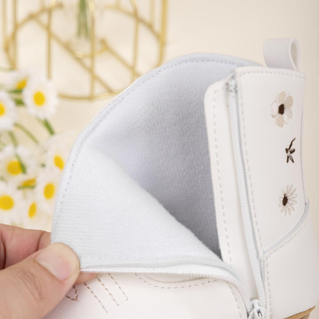 Baby Boys Girls Western Cowboy Boots Infant Moccasins High Top Booties Toddler Soft Sole Non-Slip First Walker Crib