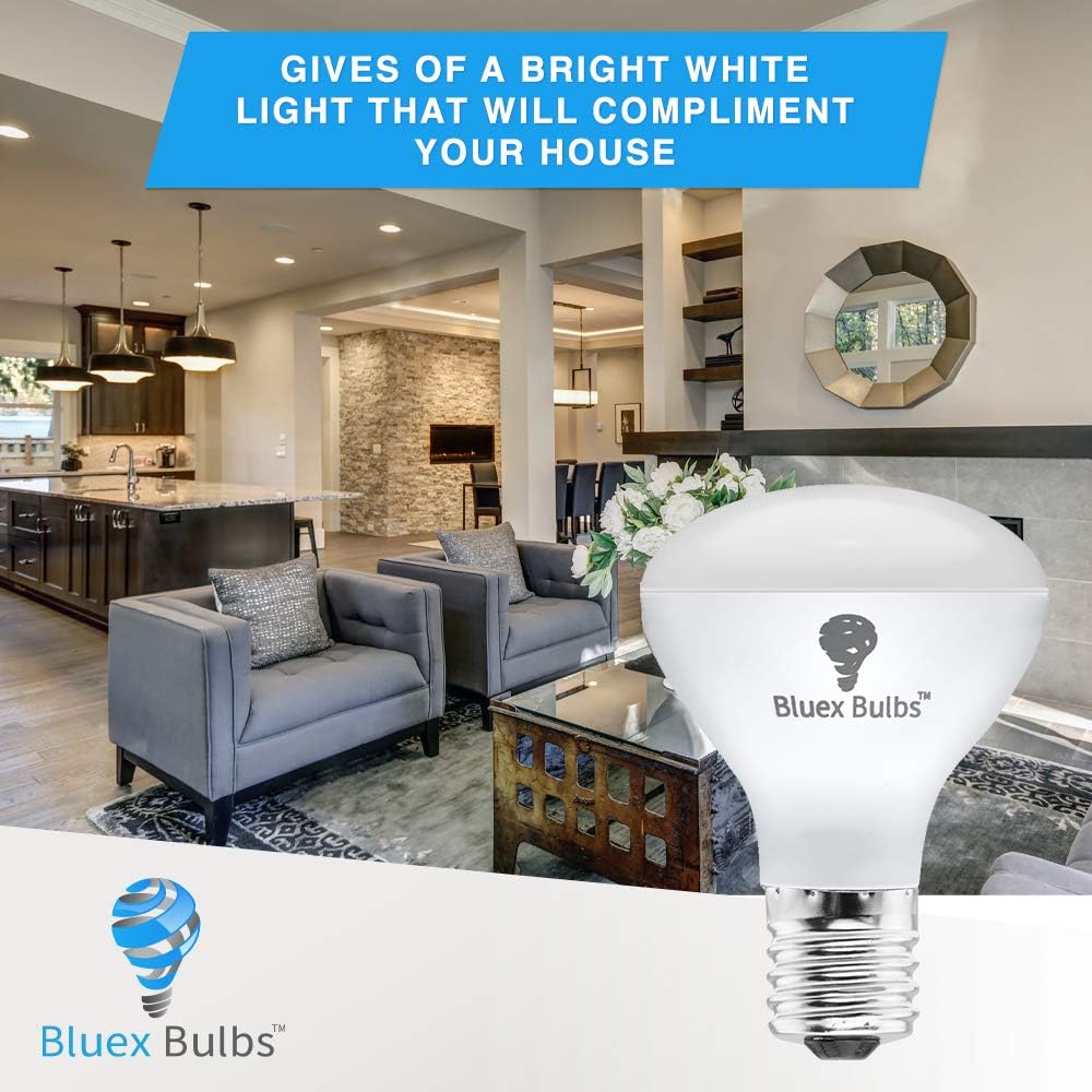 4 Pack R14 LED Bulb 4W E17 Base Mini Reflector Floodlight Light Bulb Dimmable 4000K Cool White - 40W Equivalent - e17