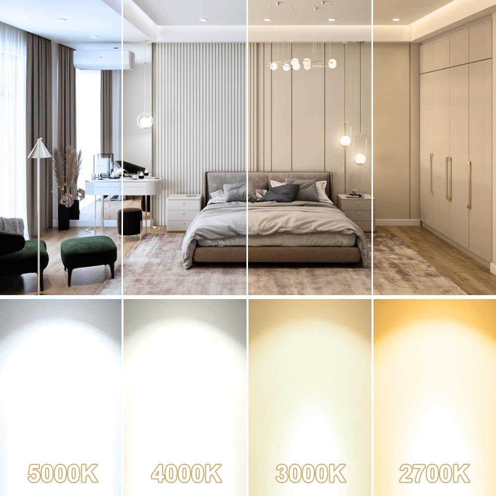 2 Inch LED Downlight, Recessed Lighting Dimmable Ceiling Light, 3W, 3000K Warm White, CRI80 with LED Driver(35W