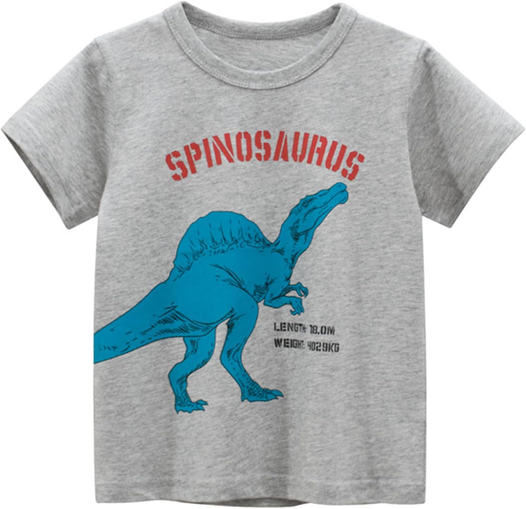 Toddler Boy Dinosaur T-Shirts 4 Pack Short Sleeve Shark Tees