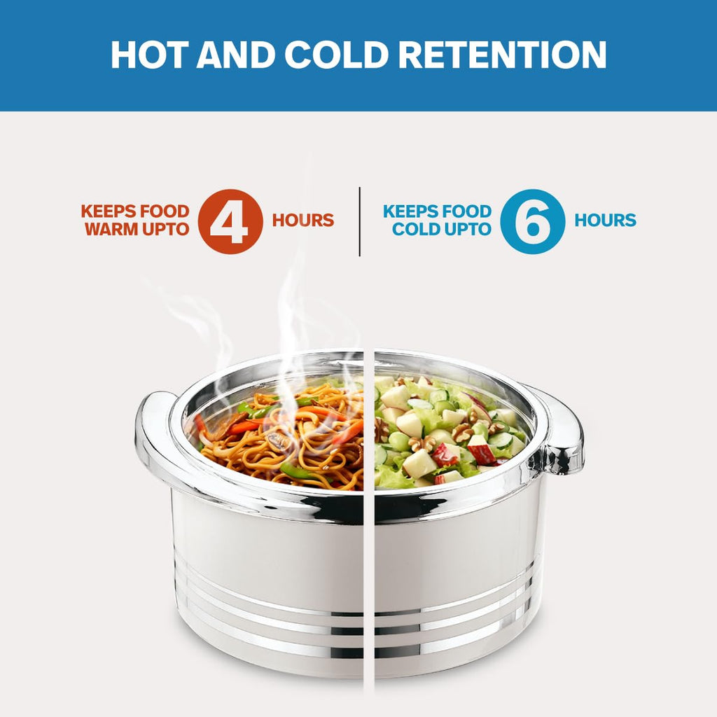 Insulated Casserole Dish with Lid 3 pc Set 3.7/2.6/1.5 qt. Hot Pot Food Warmer/Cooler -Thermal Soup/Salad Serving