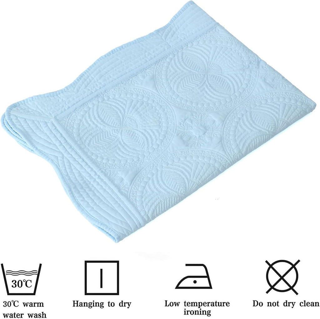 Baby Quilt,Light Blue