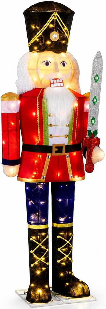 5 FT Nutcracker Christmas Decor Outdoor with 100 LED Lights (2)